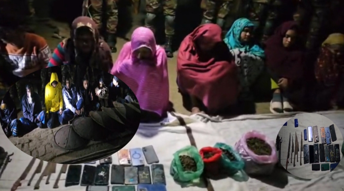 নগরকান্দা উপজেলার লস্করদিয়া ইউনিয়ন এর অন্তগর্ত শাকপালদিয়া এলাকায় যৌথ অভিযানে অবৈধ অস্ত্র ও মাদক উদ্ধার